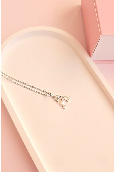 MİLUNXTE Xuping Necklace Women's Silver Color a Letter Steel Necklace with Sh...
