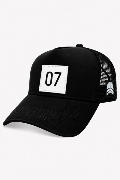 all hats 07 Patch Detailed Mesh Trucker Baseball Cap