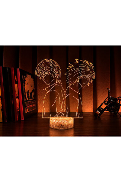 PETRADESIGN Death Note Light Yagami Ve L Lawliet Anime Masa Lambası