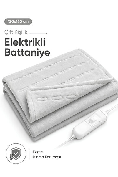 BEYLİNİ OMAK Çift Kişilik Elektrikli Battaniye Tam Güvenlikli Dayanıklı Çift ...