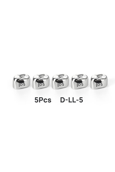 Choice36 D-LL-5 5 قطع تيجان أسنان، تيجان معدنية جاهزة، تيجان مؤقتة من الفولاذ...