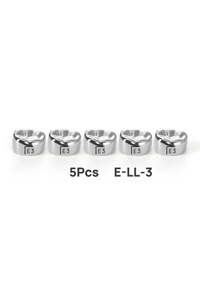 Choice14 E-LL-3 5 قطع تيجان أسنان، تيجان معدنية جاهزة، تيجان مؤقتة من الفولاذ...