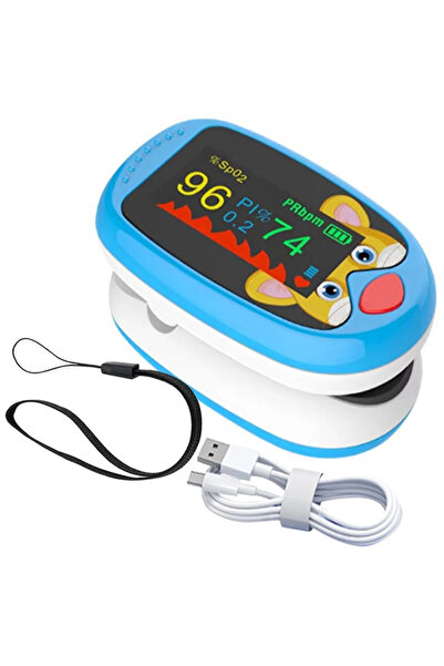 Choice3 Blue Oximeter USB Pediatric Oximeter Finger Blood Oxygen Monitor for ...