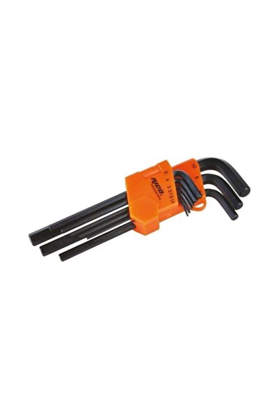 Generic Brand Rc0215 Vacuum Flat Long Allen Key Set 9 Pcs 1.5-10mm