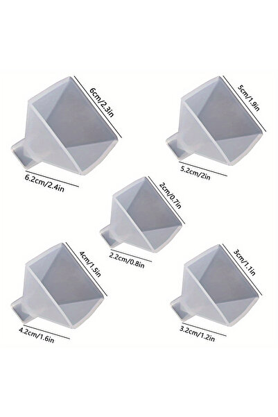 Choice Pyramid Mold 5 pieces Pyramid Silicone Molds DIY Resin Decorative Craf...