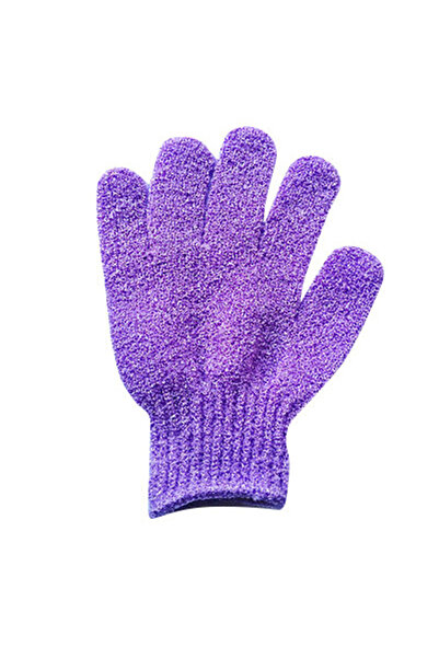 Choice3 Purple 2pcs Hammam Bath Exfoliating Mitt Gloves with Shower Scrub Res...