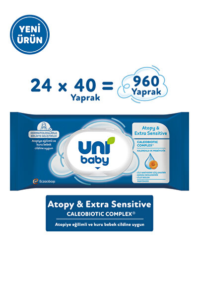 Uni Baby Atopy & Extra Sensitive Atopik Ciltlere Özel Islak Mendil 24X40 960 ...