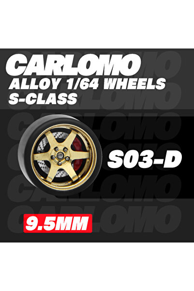 Choice6 S03-D Carlomo S-Class 1/64 Alloy Wheels Tires with Brake Disc Assembl...