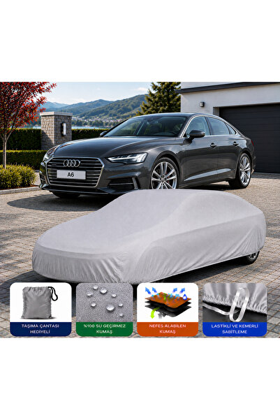 COCEM Audi A6 Premium Araç Brandası Su Geçirmez UV Korumalı Tam Koruma Gri 20...