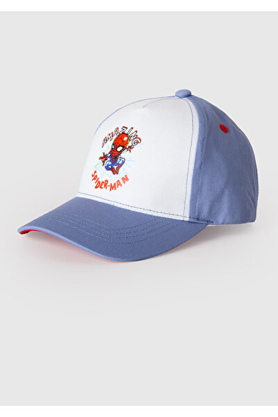 United Colors of Benetton Boy's Aviator Blue Cap with Avengers Print on the F...