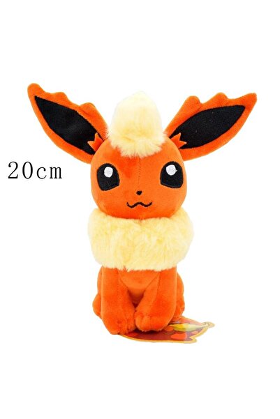 Choice10 20cm Flareon sit Pokemon Eevee Collection Plush Flareon Vaporeon Stu...