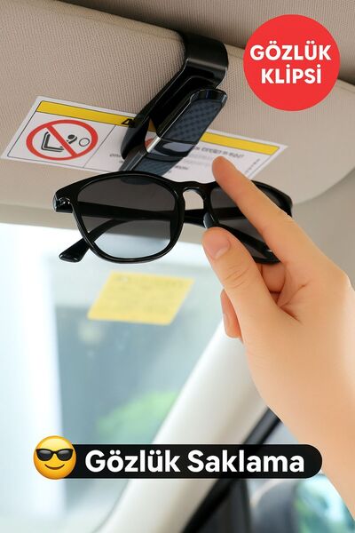 TOYFEST Car Interior Double-Sided Glasses and Card Holder Clip – Practical Or...