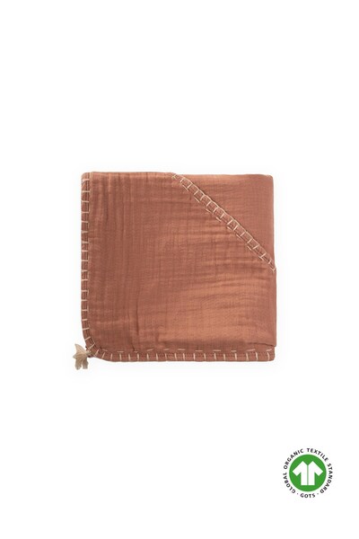 Cigit Double Layer Handmade Organic Muslin Triangle Towel (Washed) 75X75 cm B...