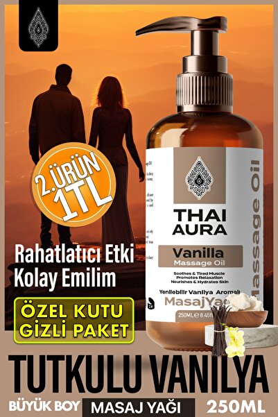 Thai Aura Thai Aura 250ml Yenilebilir Vanilyalı Masaj Yağı: Doğal Etkisiyle T...