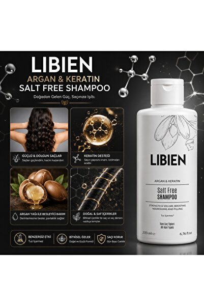 Tuzsuz Argan & Keratin Besleyici Ve Dolgunlaştırıcı Şampuan 200 ml