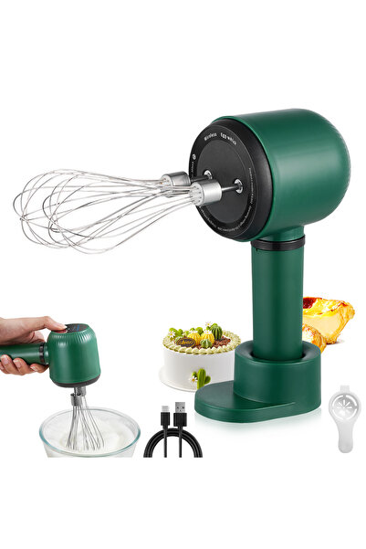 Choice Green USB Rechargeable Electric Hand Blender Wireless Portable Hand Wh...