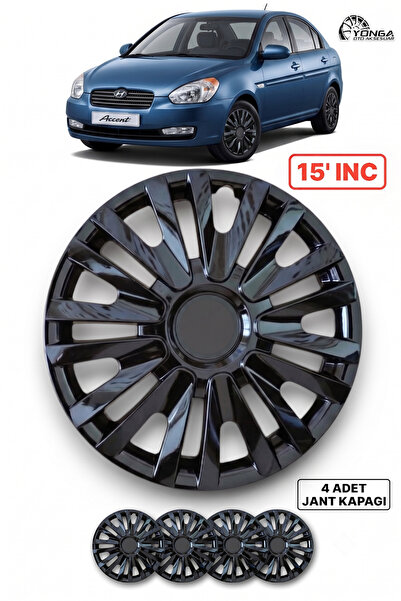 YONGA OTO AKSESUAR HYUNDAİ ACCENT ERA Jant Kapağı 15 İnç Kırılmaz 4'lü + 4 Am...