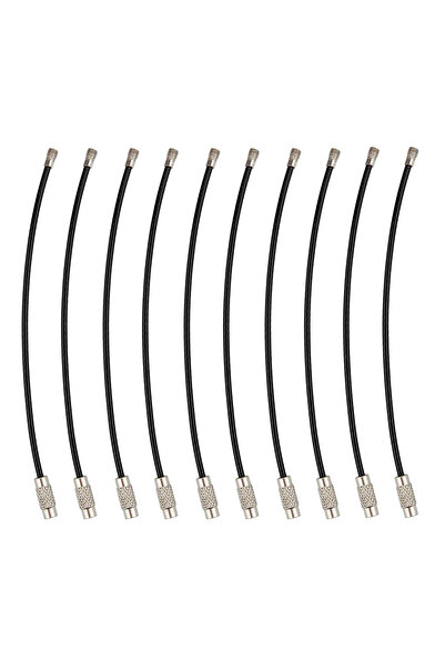 Choice Black 10pcs 10 Pack Multi Color Stainless Wire Keychain Cable 6 Inch1....