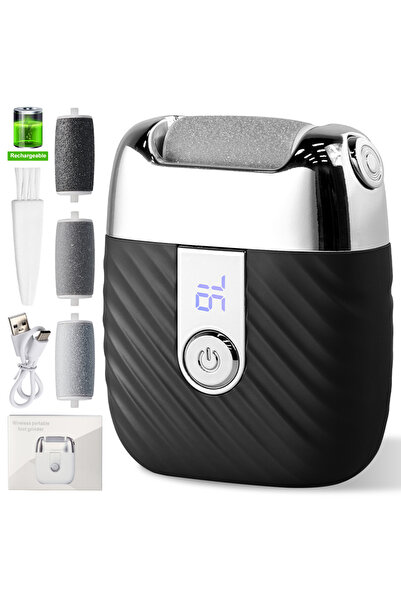 Choice1 black Rechargeable Electric Foot Grinder Dead Skin Remover Calluses F...