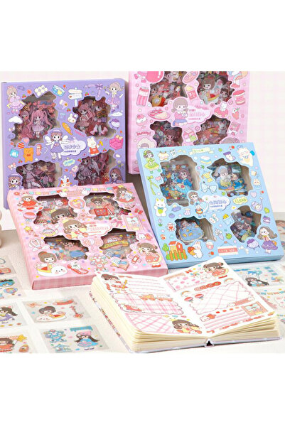 Choice random style 20Pcs Kawaii Stickers PET Pattern Cartoon Scrapbooking Cu...