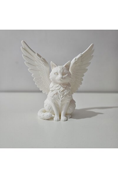 Karis ART Kanatlı Melek Kedi Figürü Dekoratif Obje - Angel Cats Biblo, Raf De...