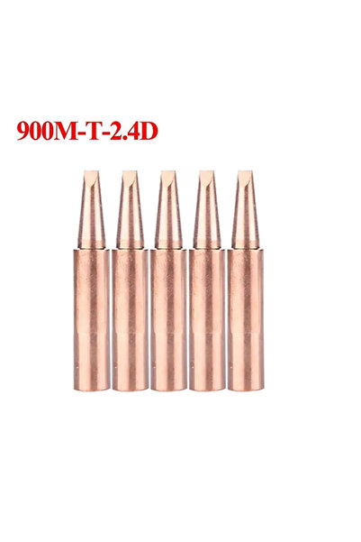 Choice1 Copper color 2.4D 5Pcs 900M-T Pure Copper Soldering Iron Tip Solderin...
