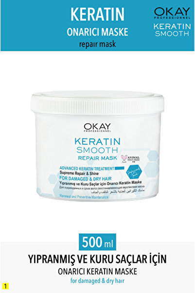 Okay Keratin Smooth Onarıcı Maske 500ml