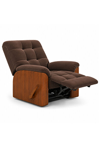 Smarto relax Ticino Manuel TV Koltuğu Ahşap Yan Panelli Polyester Kumaş Baba ...