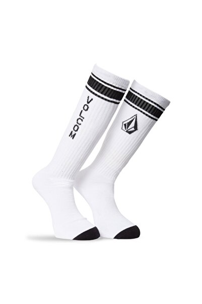 Volcom Κάλτσα με ψηλή ρίγα PR D6312304-WHT Λευκό