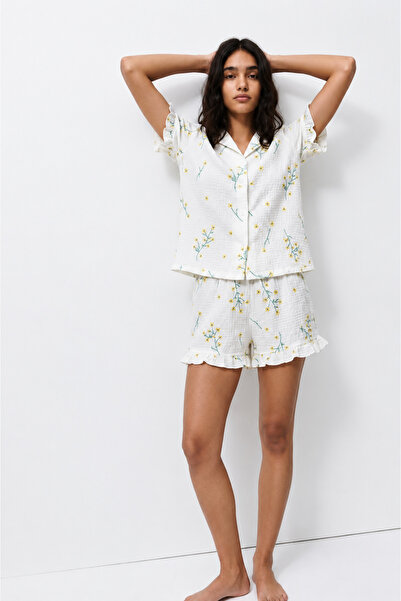 FİT WOMEN Women's Patterned Trendy Multi-Colored Pajama Set