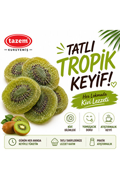 TAZEM KURUYEMİŞ Kivi Kurusu 500 G