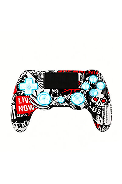 Choice3 Red Eye Skull GAMINJA P471 Wireless Controller with Dynamic RGB Light...