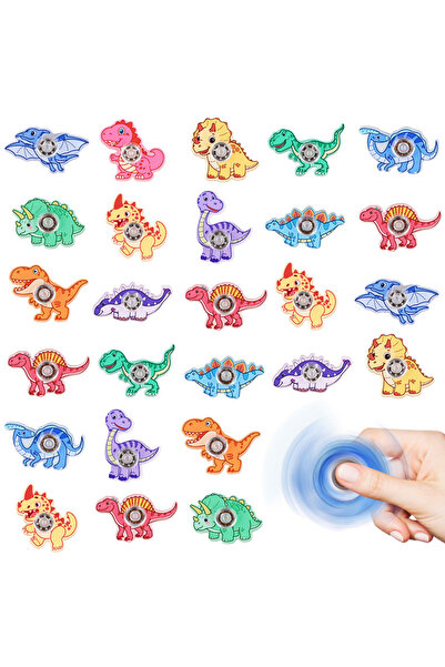 Choice 12Pcs 12/24Pcs Dinosaur Finger Spinners Toys Kids Boy Jungle Birthday ...