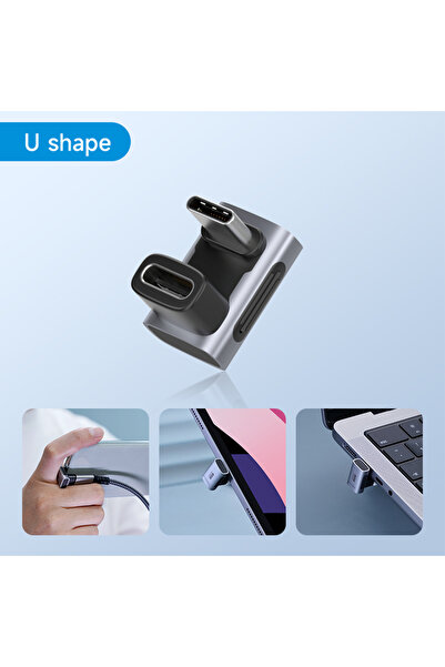 Choice U shape Hagibis 240W USB C to C Adapter 40Gbps 8K 60Hz 90 Degree Conve...