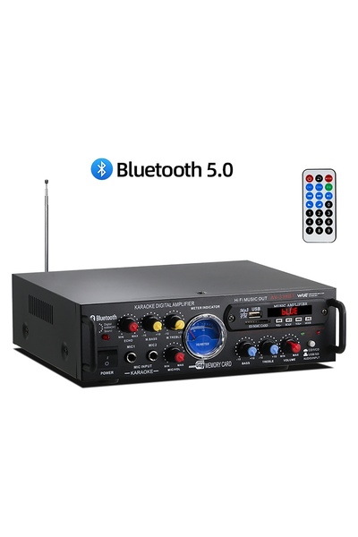 Choice1 EU Plug-220V black 12V 220V HiFi Digital Bluetooth Amplify Channel Su...