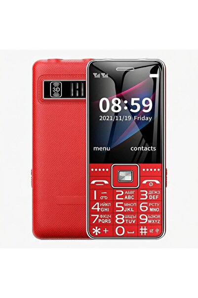 Choice1 Stabdard Red GSM 2G BAR Phone G600 Dual SIM Card 6800mAh Battery SOS ...