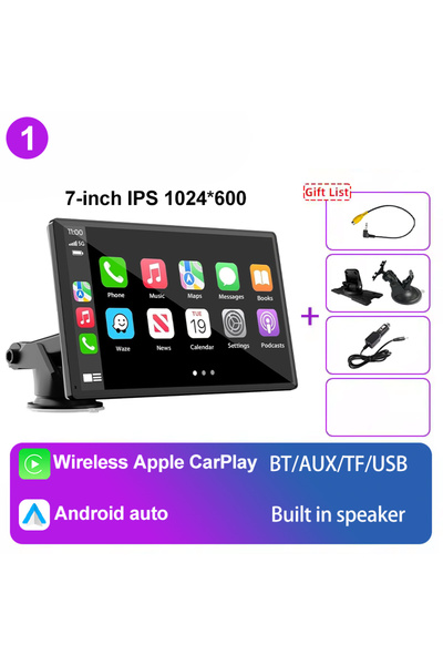 Choice1 X7PLUS-Carplay-0 Universal Portable IPS 7inches android auto CarPlay ...