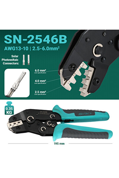 Choice SN-2546B Crimper SN-2546B Crimping Pliers for MC4 Terminal PV Solar Co...