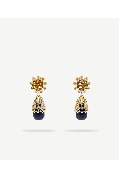 Yargıcı Stylish Earrings with Natural Stone Detail