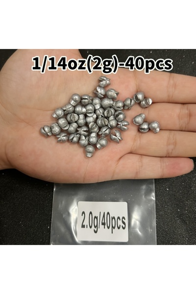 Choice 2g 40pcs Premium Split Shot Sinker Set 40/50pcs - Easy-Attach Lead Wei...