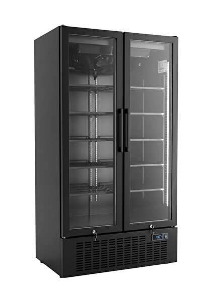 Genel Markalar MC900 D2KL Dikey İki Kapılı Siyah Premium Şişe Soğutucu
