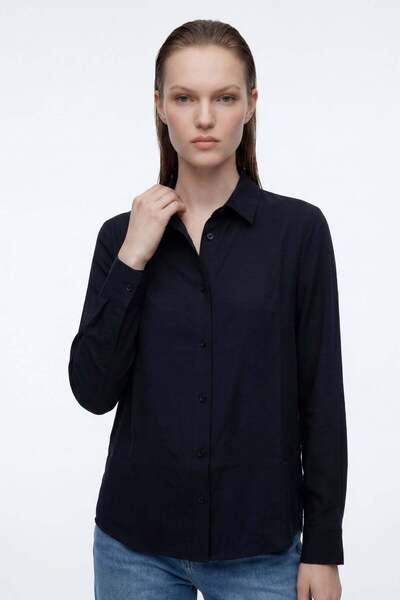 HAKKE Μακρυμάνικο πουκάμισο Modal Classic με γιακά Oversize