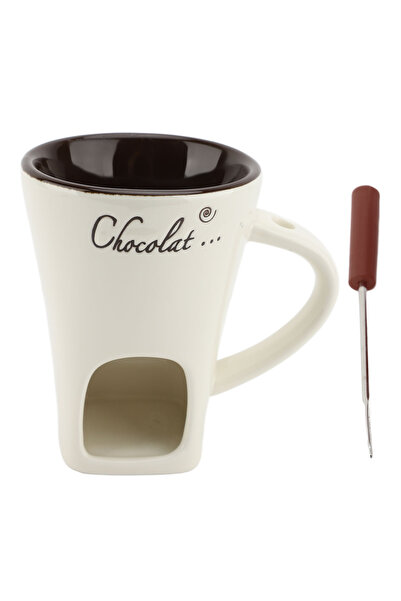 Choice WHITE Chocolate Melting Cup Chocolate Melting Fondue Mug Ceramic Butte...