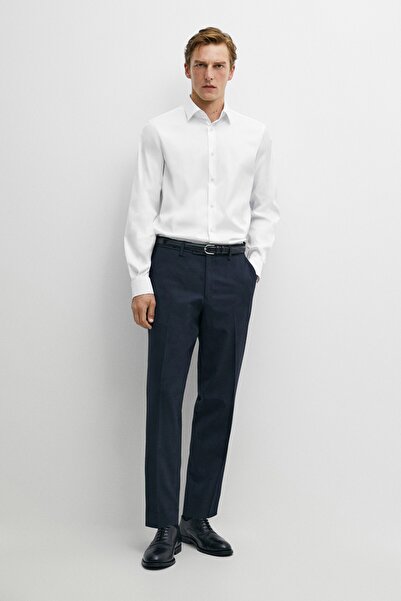 Massimo Dutti Esnek slim fit gömlek