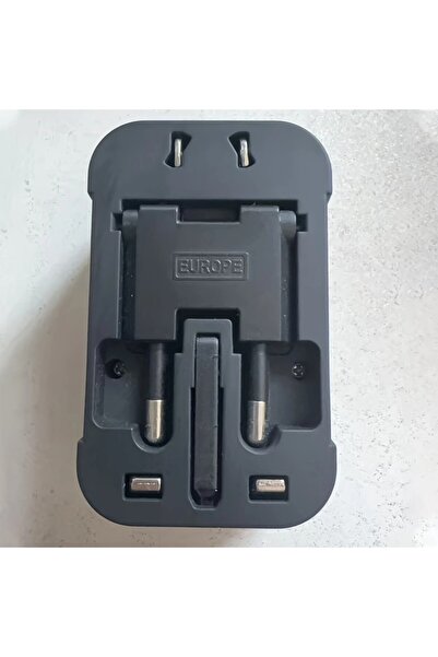 Choice محول طاقة تيار متردد عالمي أسود بمنفذين USB مزدوجين، يعمل بجهد 100-240...