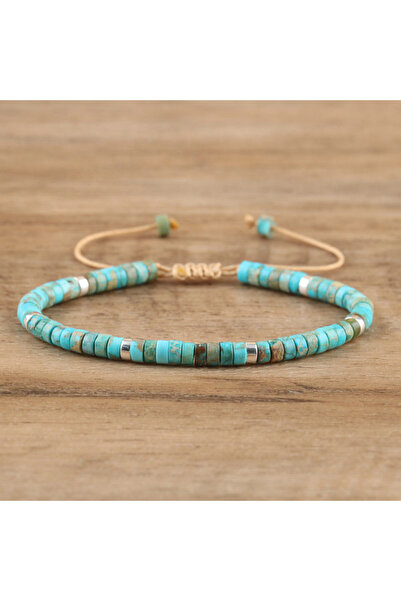 Choice 16.5cm Blue Emperor 1PC Natural Blue Emperor Stone Beads Woven Bracele...
