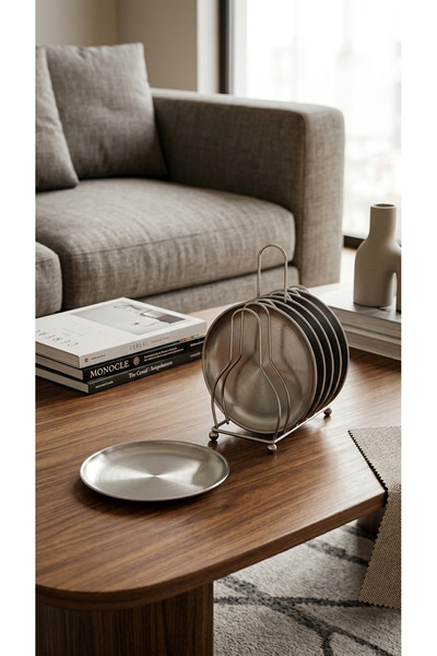 Generic Cake and dessert serving dish set with a stylish metal stand