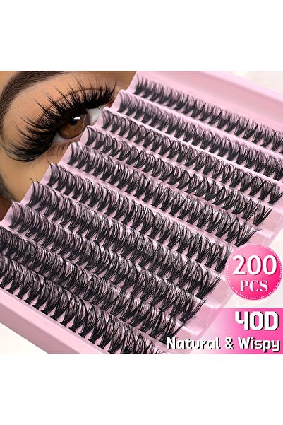 Choice4 40D Natural Look D Curl Lash Clusters 120/160/200 PCS (9-16mm) DIY Ey...