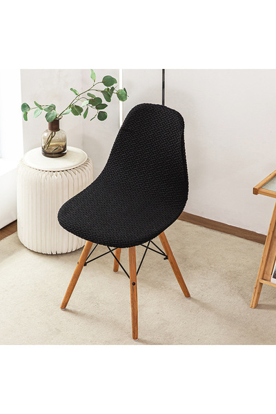 Choice 1PC 05 Polar Fleece Shell Chair Cover Solid Color Jacquard Dining Chai...