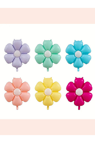 Choice 18inch ZY022Daisy 6 Pieces, Sunflower Balloon - Candy Colored Daisy Fl...